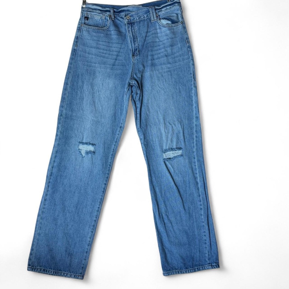 KanCan Wanda Ultra High Rise 90s Straight Jeans Crisscross Waist KC7872L-OP 29
